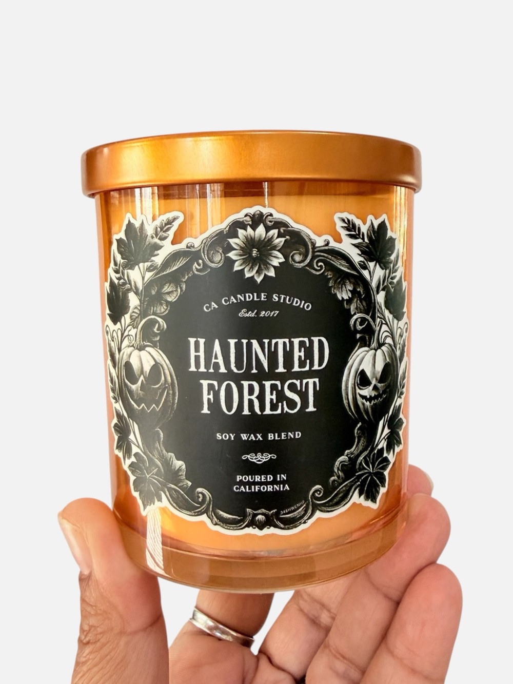 Leoben Company Haunted Forest Luxury Scented Candle - Metallic Orange